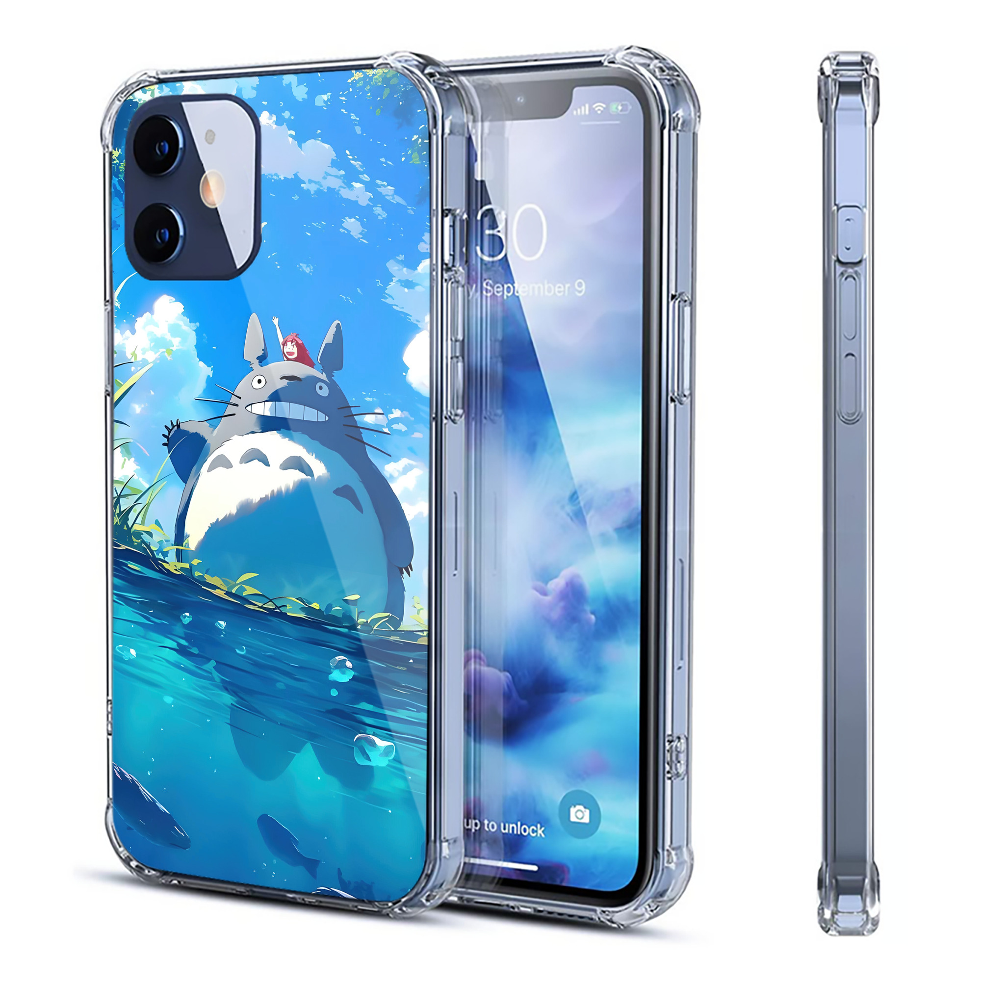 （画像用） となりのトトロ 草壁メイ 草壁サツキ My Neighbor Totoro Satsuki Kusakabe Mei Kusakabe 【iPhone 12シリーズ対応】透明スマホケース（クリアソフトケース）